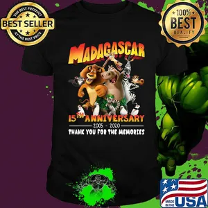 Madagascar 15th anniversary 2005 2020 thank you for the memories shirt