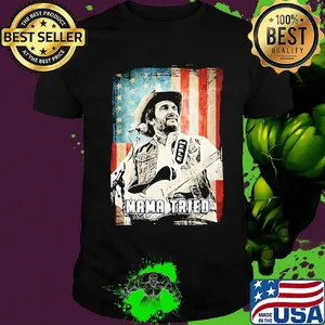 Mama tried playing guitar american flag independence day shirt