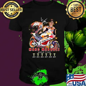 Marc marquez world titles champions signature shirt