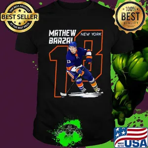Mathew barzal 18 new york hockey player shirt