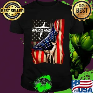 Medline logo american flag independence day shirt