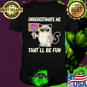 Meme cat taco bell underestimate me that'll be fun shirt