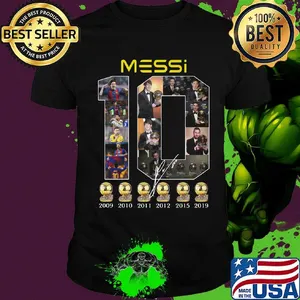 Messi 10 soccer player champions shirt