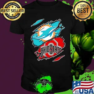 Miami dolphins and ohio state buckeyes shirt