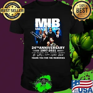 Mib men in black 24th anniversary 1997 2021 thank you for the memories signatures shirt