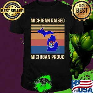 Michigan raised michigan proud vintage retro shirt