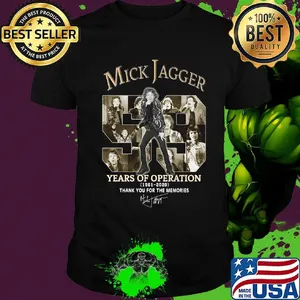 Mick jagger 59 years of operation 1961 2020 thank you for the memories signature shirt