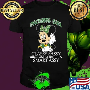 Mickey mouse green bay packers classy sassy and a bit smart assy shirt