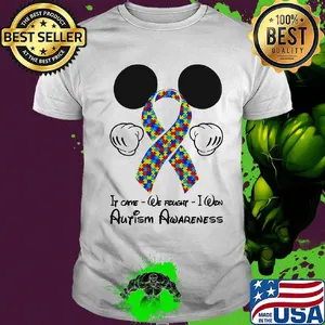 Mickey mouse if came we fought i won autism awareness shirt