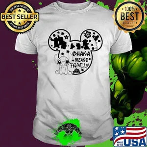 Mickey mouse stitch ohana means family shirt