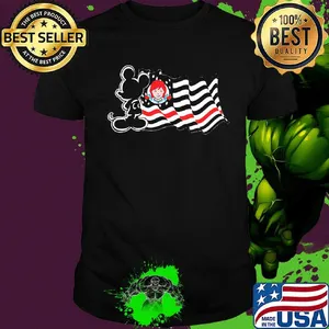 Mickey Mouse Wendy American flag shirt