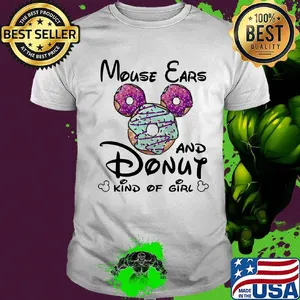 Mouse ears and donut kind of girl logo shirt