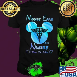 Mouse ears and nurse kind of girl shirt
