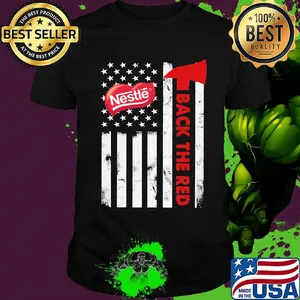 Nestle back the red american flag independence day shirt