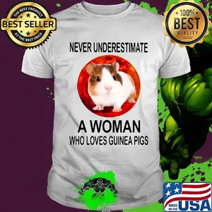 Never underestimate a woman who loves guinea pig sunset shirt