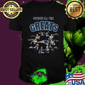 New england patriots all time greats signatures shirt