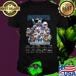 New england patriots champions signatures shirt