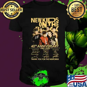 New kids on the rock 40th anniversary 19780 2020 thank you for the memories signatures shirt