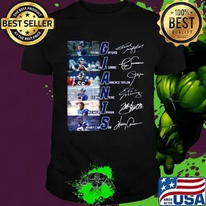 New york giants football players signatures shirt