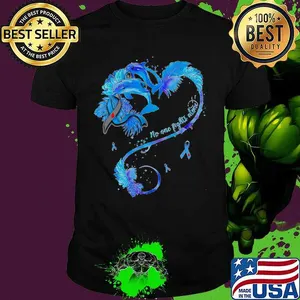 No one fights alone Love Dolphin Cancer awareness  shirt