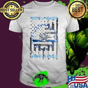 Not all heroes wears a badge Flower American Flag shirt