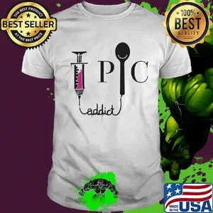 Nurse addict pic logo needle shirt