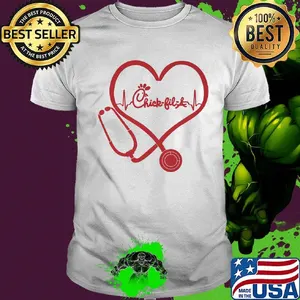 Nurse stethoscope chick-fil-a heartbeat shirt