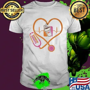 Nurse stethoscope dunkin donuts heartbeat shirt