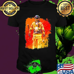 Official awesome firefighter picture shirt