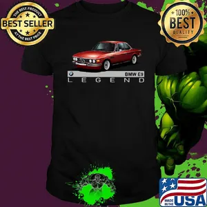 Official bmw e9 legend car shirt