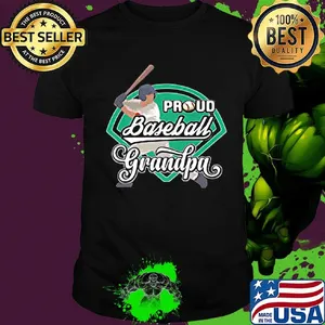 Official proud baseball grandpa shirt