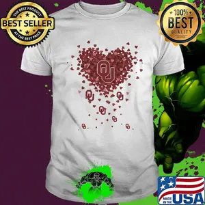 Oklahoma Sooners three wolves heart shirt