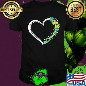 Oregon ducks football hearts shirt