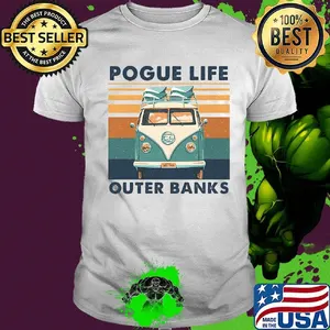 Pogue life outer banks bus vintage retro shirt