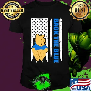 Pooh back the blue american flag independence day shirt