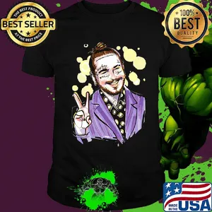 Post malone smiling art signatures shirt