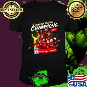 Premier league champions 2019 2020 liverpool football club you'll never walk alone shirt