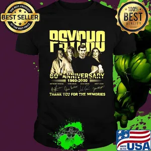 Psycho 60th anniversary 1960-2020 thank you for the memories signature shirt