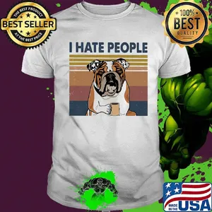 Pug i hate people vintage retro shirt