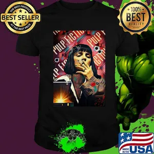 Pulp fiction mia wallace uma thurman smoking shirt