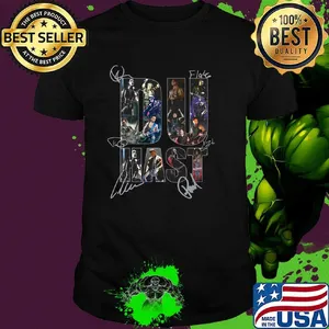 Rammstein band du hast members signatures shirt