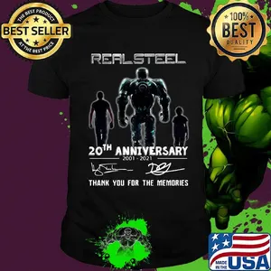 Real steel 20th anniversary 2001 2020 thank you for the memories signatures shirt