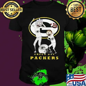 Rick and morty green bay packers football players shirt