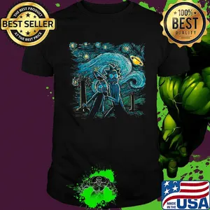 Rick and morty starry night shirt