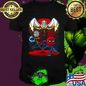 Rick and morty superhero spiderman shirt