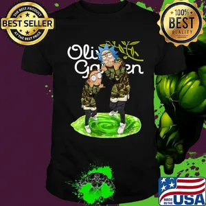 Rick and morty veteran olive garden logo shirt