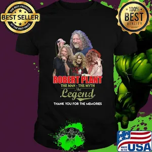 Robert plant the man the myth the legend thank you for the memories signature shirt