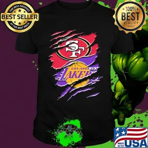 San francisco 49ers and los angeles lakers shirt