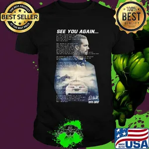 See you again wiz khalifa signature shirt