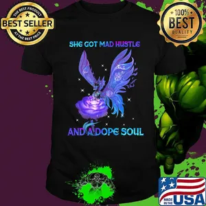 She got mad hustle and a dope soul dragonfly shirt